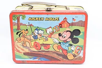 Vintage 1954 Adco Mickey Mouse & Donald Duck Lunch Box No Thermos See All Photos • $39.99