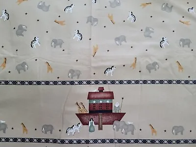 Vintage Animal Crackers Border Print Noah's Ark Daisy Kingdom Cotton Fabric BTY • $9.99
