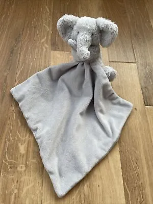 M&s Marks And & Spencer Grey Snuggle Elephant Comforter Blanket Blankie Soft Toy • £15.99