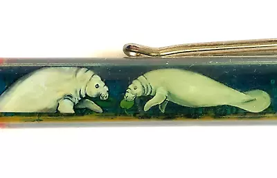 Florida Floaty Pen Moving Manatee Floating Water Sea Cow Animal Vintage • $23.99