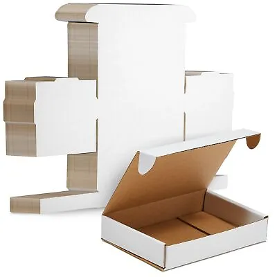 50 Pack White Corrugated Shipping Mailer Small Packaging Packing Boxes 6x4x1” • $26.99