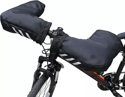 Bike Handlebar Mitts Waterproof Bicycle Bar Warmer Extreme Cold Weather Mountain • $37.52