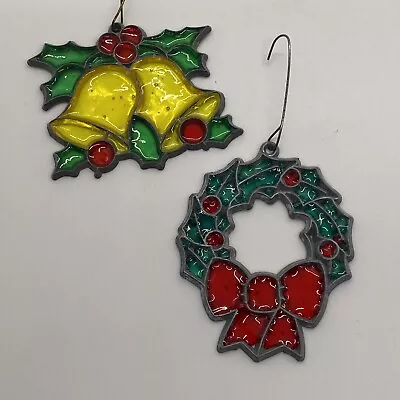 Makit Bakit 2 Christmas Ornaments Wreath Bells Suncatcher • $17.99