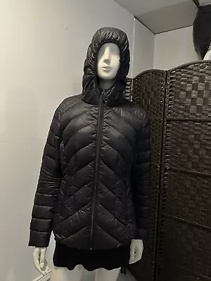 BCBGeneration Black Hooded Quilted Detail Ulta Light Weight Packable Down Puffer • $30