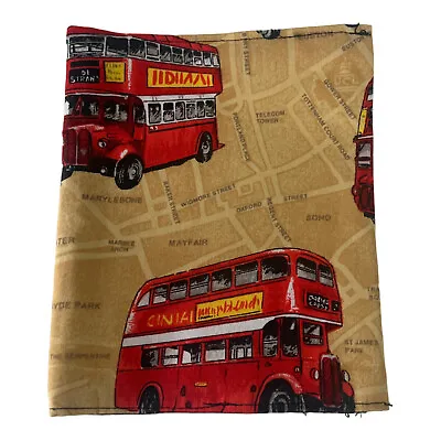 Unique Fabric London Bus Notebook Diary Book Cover.  London Street Map Style • £9.99