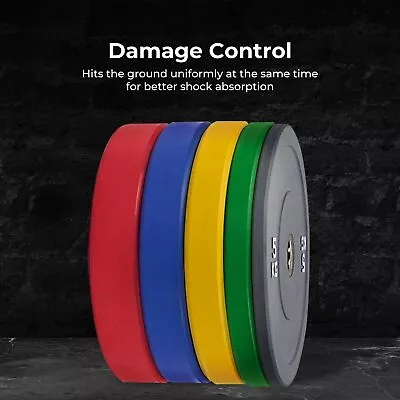 $259.99 • Buy HCE  5-25kg Olympic Rubber Colour Bumper Weight Plates Home Gym WeightLifting AU