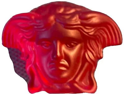 Rosenthal Versace MEDUSA Frosted Crystal Wine Bottle Stopper Red No Box • $155