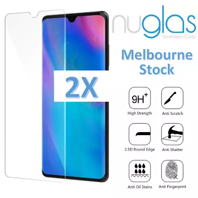 2x Nuglas 9H Tempered Glass Screen Protector For HUAWEI P40 P30 P20 Pro P20 Lite • $9.95