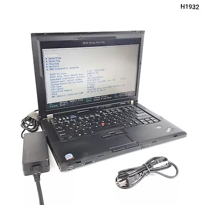 Lenovo ThinkPad T61 14 Laptop 2 Duo T7500 4GB Ram No HDD OS Boots To BIOS H1932 • $51.88