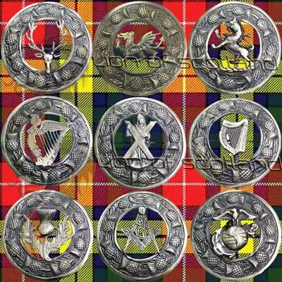 Scottish Kilt Fly Plaid Brooch Various Antique/Highland Pin Brooches Celtic 3   • £6.99