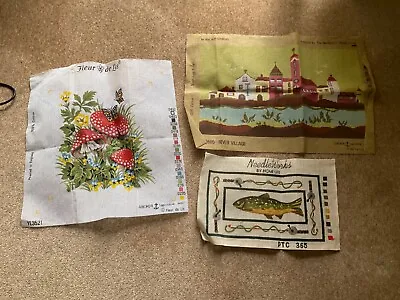 Anchor Canvas Needle Craft Plus 2 More Job Lot New 3 Lovely Canvas Unused. • £10.99