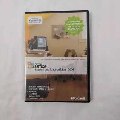 Microsoft Office Student And Teacher Edition 2003 For Windows 2000 Or XP • $14.99