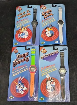 Vintage 1990 Lot Of 4 Looney Tunes Comic Ball Upper Deck Holographic Watches NIP • $39.99