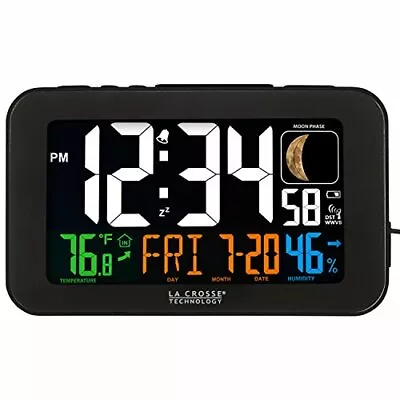 La Crosse Technology 617-1485B Atomic Color Alarm Clock With USB Charging Port • $38.89