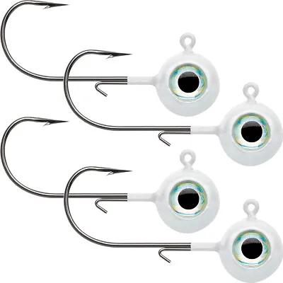 VMC 1/8 Oz. Neon Moon Eye Jig - 4 Pack - Glow • $11.25