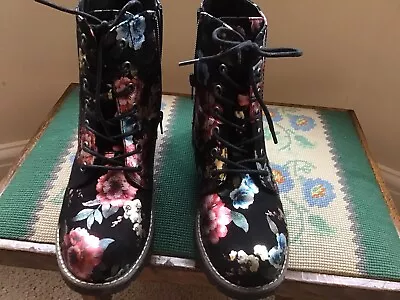 £9.59 • Buy Ladies Size 5 Pavers Black (Side Zip) Laced Front Boots.