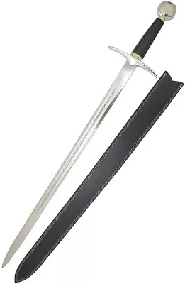 Medieval Dark Prince Arming Sword Leather Wrapped Handle With Sheath • $49.99