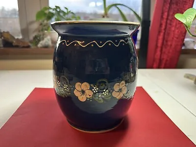 Pretty Blue And Pink Töpferei Müller Flower Vase Or Planter • $19