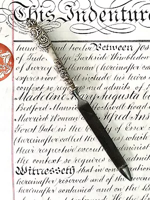 Antique F & B Sterling Silver Nail File With Gorgeous Design And Shape. • $35