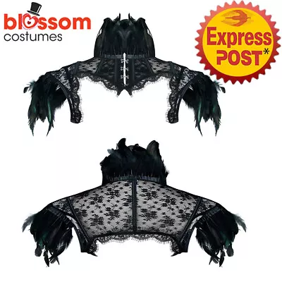 K868 Black Steampunk Gothic Shrug Bolero Victorian Burlesque Rockabilly Costume • $20.23