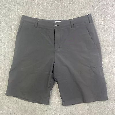 Adidas Mens Chino Golf Shorts Size 34 Gray Performance Stretch Pockets Logo • $14.56