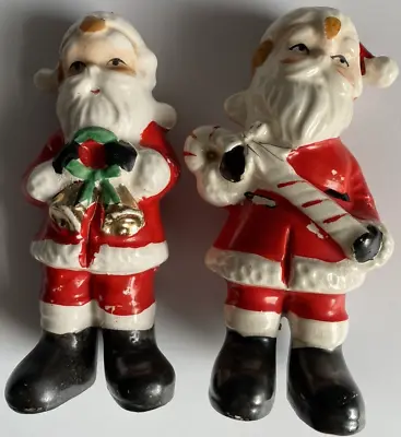 $14 • Buy Vintage Santa Claus' Salt & Pepper Shakers Japan 5-Inch-Tall