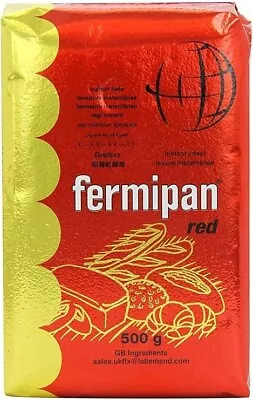 500g Fermipan Red Instant Dried Yeast Bread Bakers Bakery Bread Maker 10.2025 • £7.10