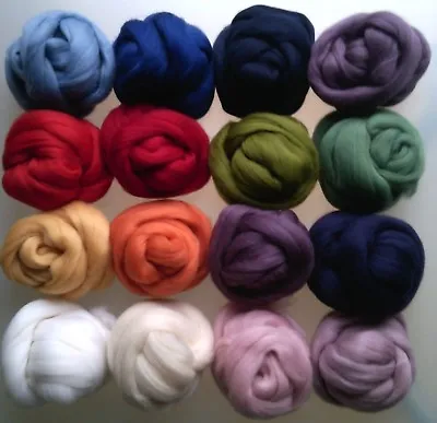 74 Colours 100% Pure Merino Wool Tops Roving For Dry And Wet Felting 50 - 150 G • £5.85