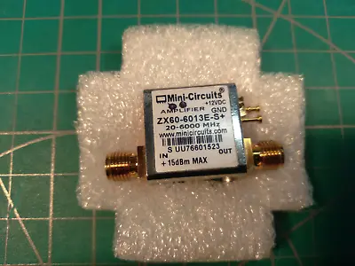 Mini-Circuits RF Amplifier (20.0 MHz To 6.00 GHz Gain: 13.8 DB) ZX60-6013E-S+ • $44.95