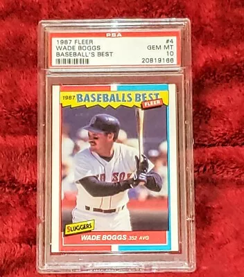 Wade Boggs 1987 Fleer Baseball's Best Sluggers Psa 10 🔥 Low Pop Beauty Hof  • $84.99