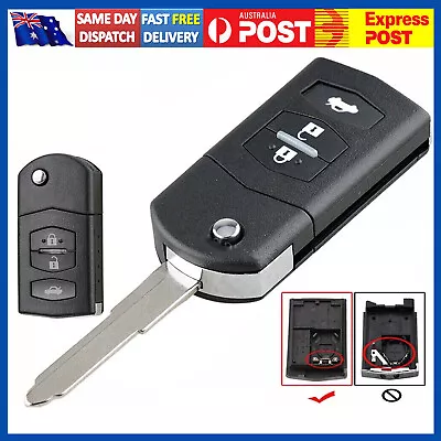 Remote Key Case Shell Blank 3 Button For Mazda 3 5 6 2003-2013 Remote RX8 MX5 AU • $11.39