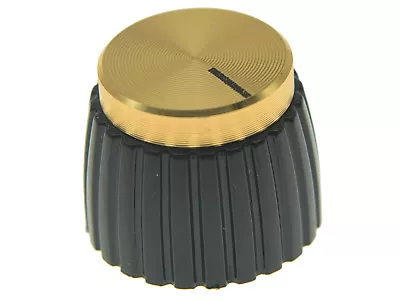 20pcs Guitar Amplifier-Knobs-Black-w-Gold-Cap-Push-on-fits-Marshall-Amplifier • $13.99