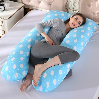 $24.99 • Buy U-Shaped Pregnancy Pillow Maternity Full Body Pillow Legs&Belly Support Blue