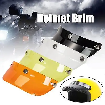 3-Snap Flip Up Motorcycle Open Face Helmet Visor Vintage Universal 2024 • $6.13