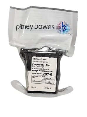 £29.01 • Buy Genuine Pitney Bowes 797-0 Ink Cartridge Fluorescent Red. SEALED.