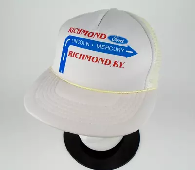 Vintage Richmond Ford Lincoln Mercury Trucker Hat Foam Cap SnapBack Kentucky • $9.75