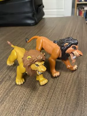 Vintage Lion King Simba And Scar Battle Fighting Figure 1994 Mattel Disney • $23