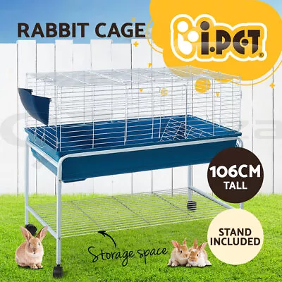 I.Pet Rabbit Cage Indoor Guinea Pig Cage Hutch Bunny Ferret Enclosure Carrier • $107.95