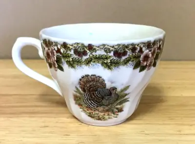 1 Flat Cup Thanksgiving Churchill Turkey Myott Factory Illustration England • $13.39