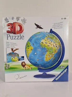 $9.99 • Buy Ravensburger 3D Puzzle Children's World Globe 180 Pieces NEW Sealed