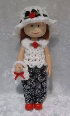 Made To Fit 8½  MADELINE #31 Handmade Clothes Hat Top Pants And Purse Set • $14