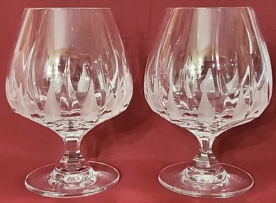 2 Vintage Mikasa FLAME D'AMORE Crystal Brandy Snifter Glasses Great Condition  • $100