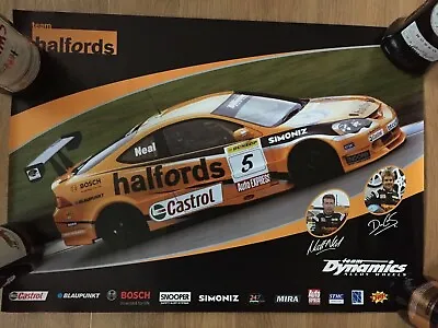 Honda Integra Type R Halfords Team Dynamics 2005 Btcc Matt Neal Dan Eaves Poster • £10