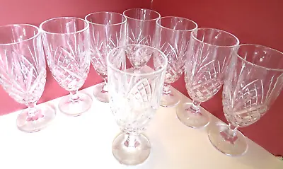 Set-8 DUBLIN Shannon Crystal Godinger Iced Tea Goblets 14oz Glasses 7.8  EUC! • $69.95