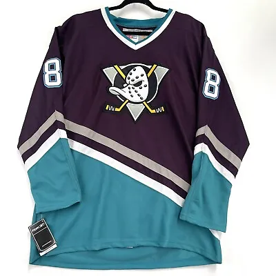The Mighty Ducks Anaheim Teemu Selanna CCM Vintage Throwback NHL Jersey Size 52 • $199.95