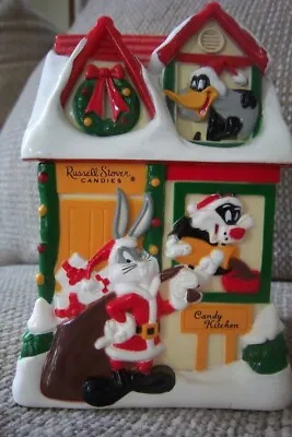 Warner Bros Looney Tunes Russell Stover  Christmas Coin Bank 1997 Vintage Empty • $10