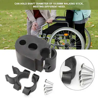 Adjustable Wheelchair Walking Stick Crutch Holder Bracket Scooter Accessories • $14.59
