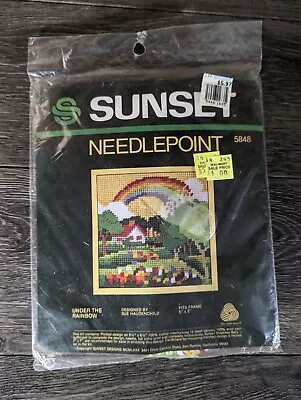 Vintage Sunset 5848 Needlepoint Kit 5” NOS Under The Rainbow New In Package • $11.90