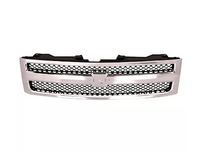 Front Chrome Grille W/Black Insert For 07-13 Chevy Silverado 1500 Pickup Truck • $107.42