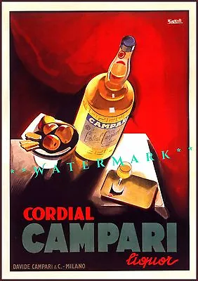 Cordial Campari 1926 Italian Liquor Vintage Poster Print Marcello Nizzoli Art • $19.40